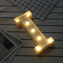 Load image into Gallery viewer, Luminous LED Letter Night Light Creative 26 English Alphabet Number Battery Lamp Romantic Wedding Party Decoration